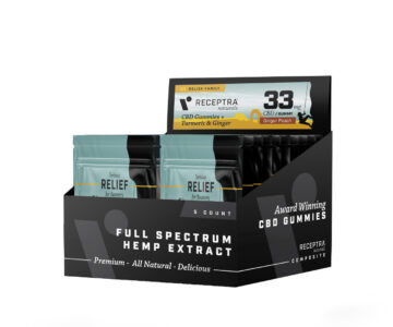 Relief 33mg Gummies + Turmeric / 5ct / 20 per Case
